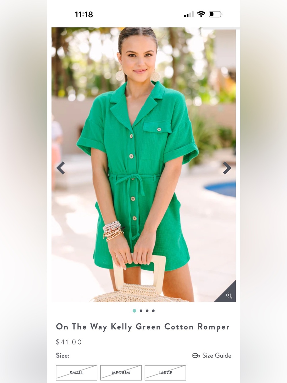 Shop the mint romper Kelly green NWT medium